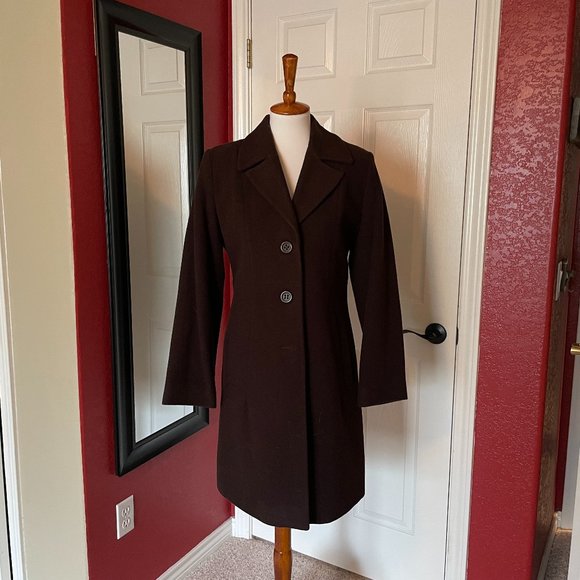 Kristen Blake Brown Wool Coat - Picture 1 of 11